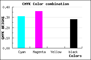 #7E75B7 color CMYK mixer