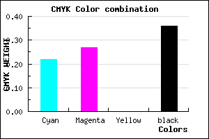 #7E76A2 color CMYK mixer