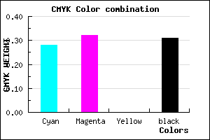 #7E77B0 color CMYK mixer