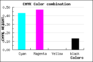 #7E77DF color CMYK mixer