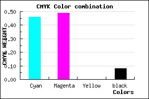 #7E77EA color CMYK mixer
