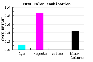 #7E138F color CMYK mixer