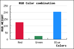 rgb background color #7E17CD mixer