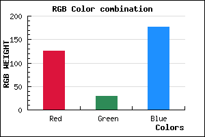 rgb background color #7E1DB1 mixer