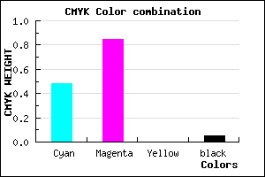 #7E24F1 color CMYK mixer