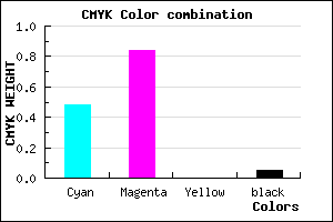 #7E26F3 color CMYK mixer