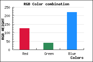 rgb background color #7E29DC mixer