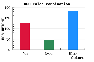 rgb background color #7E2EB6 mixer