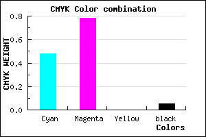 #7E35F1 color CMYK mixer