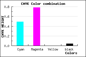 #7E35F5 color CMYK mixer