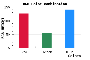 rgb background color #7E368C mixer