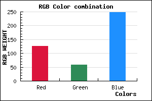 rgb background color #7E3BF8 mixer