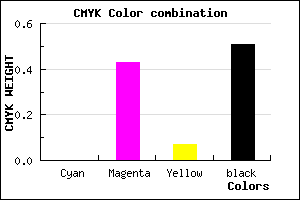 #7E4875 color CMYK mixer