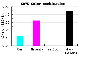 #7E618F color CMYK mixer