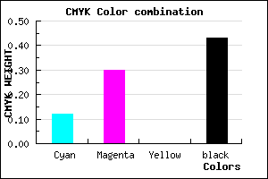 #7F6591 color CMYK mixer