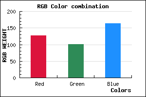 rgb background color #7F65A3 mixer
