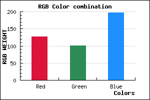 rgb background color #7F65C5 mixer