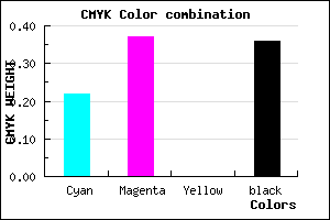 #7F66A2 color CMYK mixer