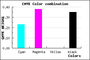 #7F67A5 color CMYK mixer
