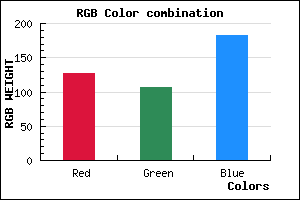 rgb background color #7F6AB6 mixer