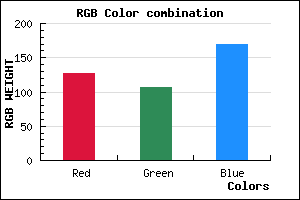rgb background color #7F6BA9 mixer