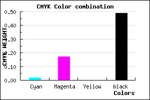 #7F6C82 color CMYK mixer