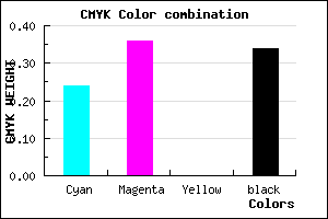 #7F6CA8 color CMYK mixer