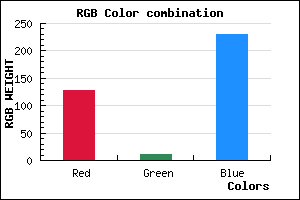rgb background color #7F0BE6 mixer