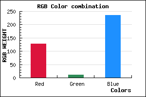 rgb background color #7F0BEB mixer