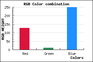 rgb background color #7F0BFA mixer