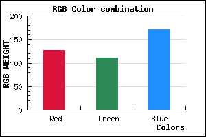 rgb background color #7F6FAB mixer