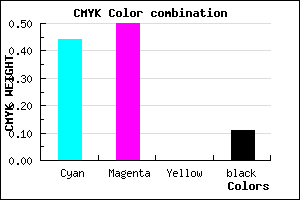 #7F70E2 color CMYK mixer