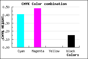 #7F71D9 color CMYK mixer