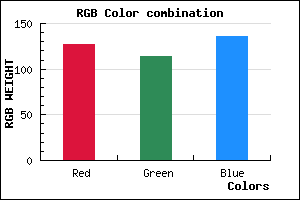 rgb background color #7F7288 mixer