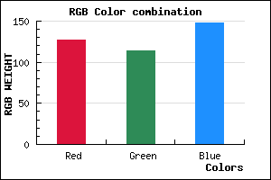 rgb background color #7F7294 mixer