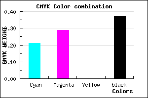 #7F73A1 color CMYK mixer