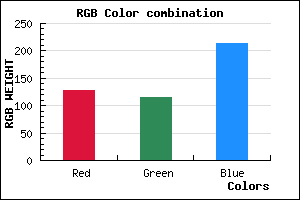 rgb background color #7F73D5 mixer