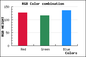 rgb background color #7F7488 mixer