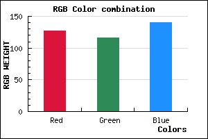 rgb background color #7F748C mixer