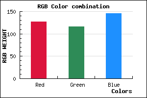rgb background color #7F7492 mixer
