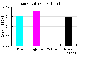 #7F74B6 color CMYK mixer