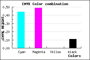 #7F74E2 color CMYK mixer