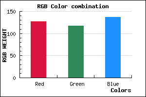 rgb background color #7F7589 mixer