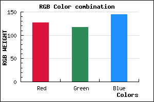rgb background color #7F7591 mixer