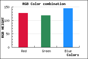 rgb background color #7F7690 mixer