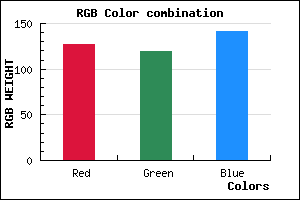 rgb background color #7F778D mixer