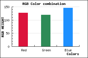 rgb background color #7F7792 mixer