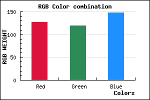 rgb background color #7F7794 mixer