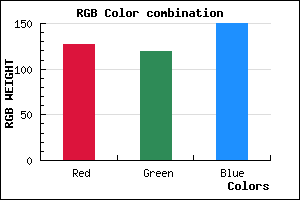 rgb background color #7F7796 mixer