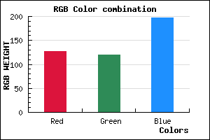 rgb background color #7F77C5 mixer